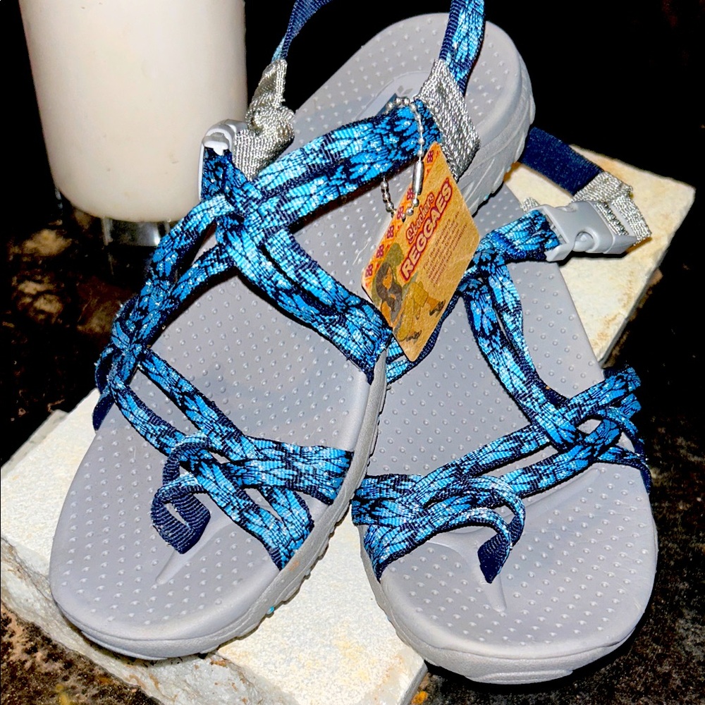 Skechers Blue and Gray Women's Sandals